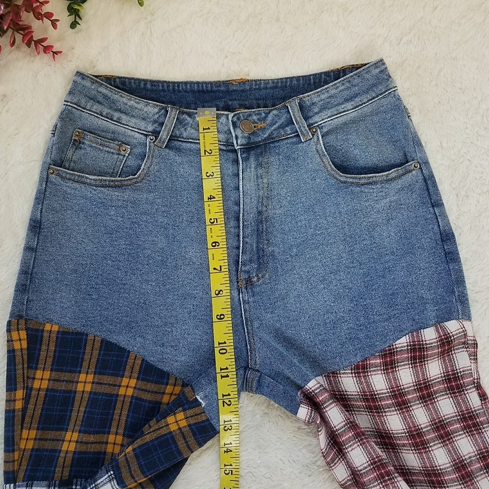 Rehab Lab Patchwork Flare Jeans - Picture 5 of 14